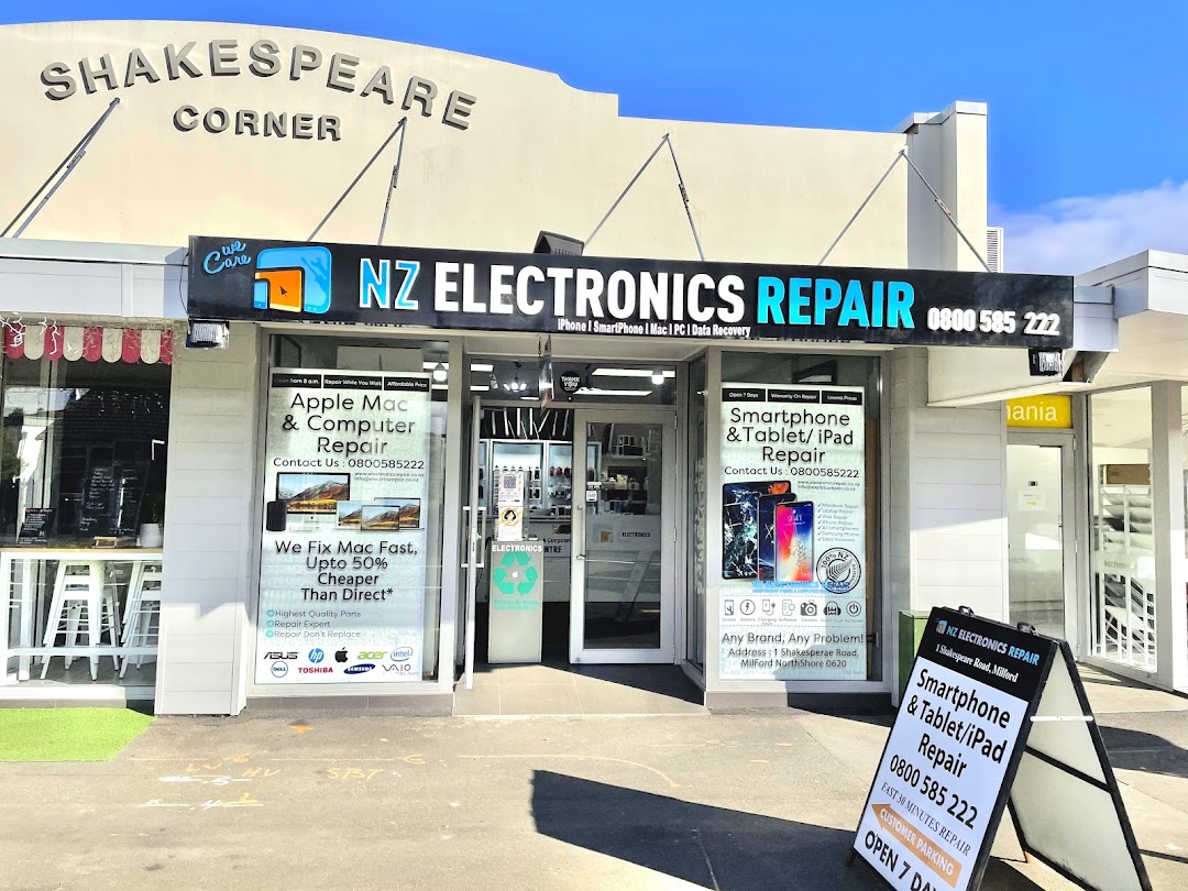 NZ ELECTRONICS REPAIR – Milford. iPhone iPad Mac PC Repair & Data Recovery.